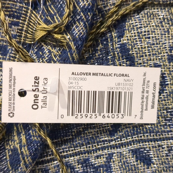 Blue/Gold scarf/wrap - Picture 5 of 5